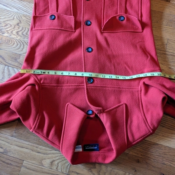 Liz Claiborne Lizsport Medium Orange Wool Blend Button Up Jacket - Picture 6 of 8